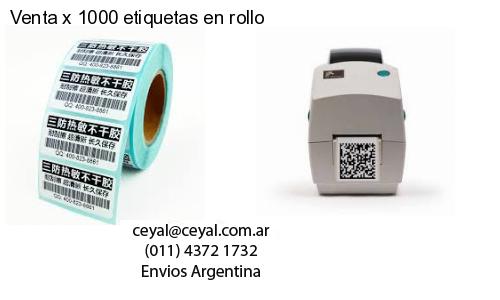 Venta x 1000 etiquetas en rollo