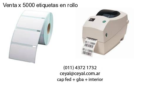 Venta x 5000 etiquetas en rollo