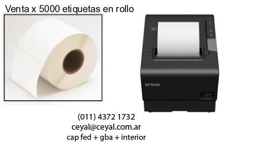 Venta x 5000 etiquetas en rollo