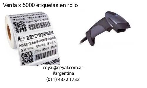 Venta x 5000 etiquetas en rollo