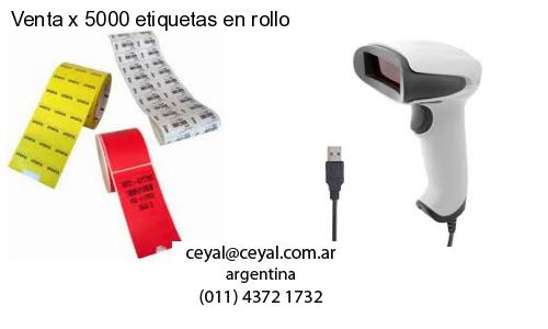 Venta x 5000 etiquetas en rollo