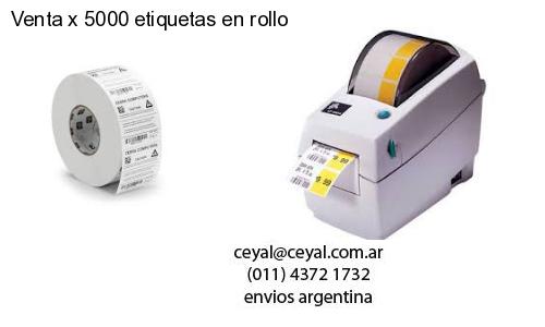 Venta x 5000 etiquetas en rollo