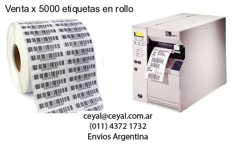 Venta x 5000 etiquetas en rollo