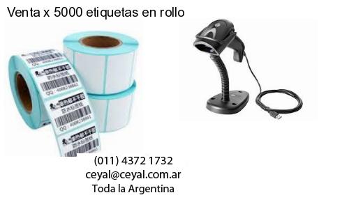 Venta x 5000 etiquetas en rollo