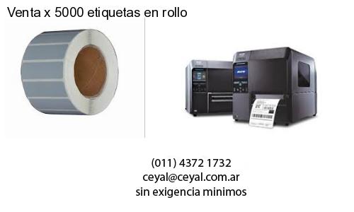 Venta x 5000 etiquetas en rollo