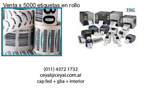 Venta x 5000 etiquetas en rollo