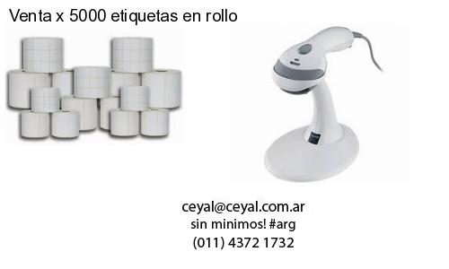Venta x 5000 etiquetas en rollo