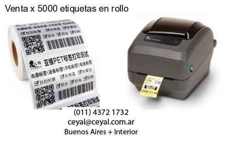 Venta x 5000 etiquetas en rollo