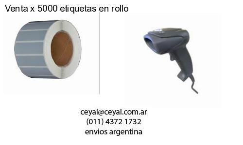 Venta x 5000 etiquetas en rollo