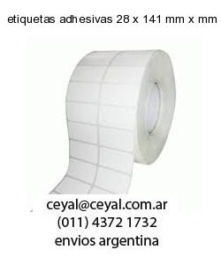 etiquetas adhesivas 28 x 141 mm x mm