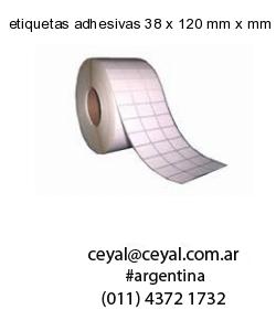 etiquetas adhesivas 38 x 120 mm x mm