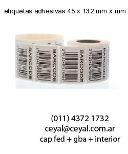 etiquetas adhesivas 45 x 132 mm x mm