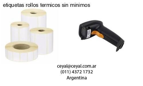 etiquetas rollos termicos sin minimos