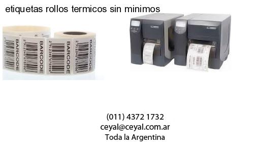 etiquetas rollos termicos sin minimos