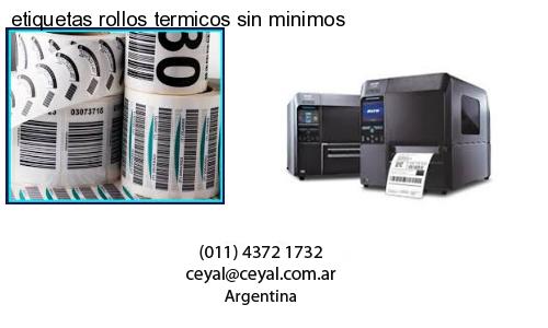 etiquetas rollos termicos sin minimos