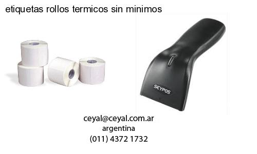 etiquetas rollos termicos sin minimos