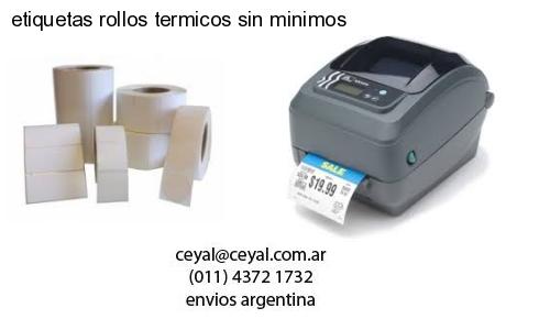 etiquetas rollos termicos sin minimos