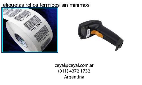 etiquetas rollos termicos sin minimos