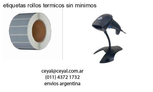 etiquetas rollos termicos sin minimos