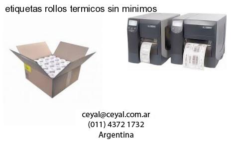 etiquetas rollos termicos sin minimos