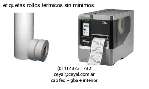 etiquetas rollos termicos sin minimos