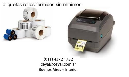 etiquetas rollos termicos sin minimos