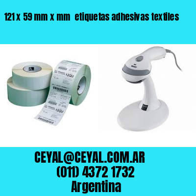 121 x 59 mm x mm  etiquetas adhesivas textiles