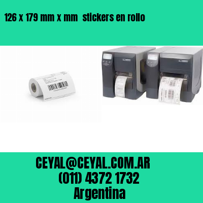 126 x 179 mm x mm  stickers en rollo