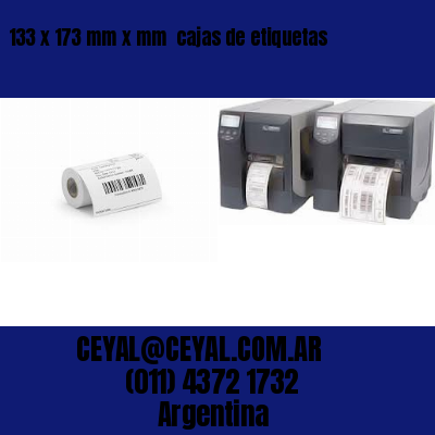 133 x 173 mm x mm  cajas de etiquetas