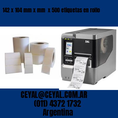 142 x 104 mm x mm  x 500 etiquetas en rollo