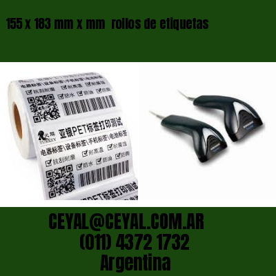 155 x 183 mm x mm  rollos de etiquetas