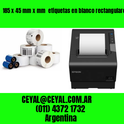 185 x 45 mm x mm  etiquetas en blanco rectangulares