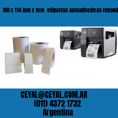 190 x 114 mm x mm  etiquetas autoadhesivas redondas