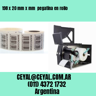 198 x 20 mm x mm  pegatina en rollo