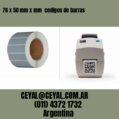 76 x 50 mm x mm  codigos de barras