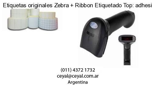 Etiquetas originales Zebra   Ribbon Etiquetado Top: adhesivo   ribbo