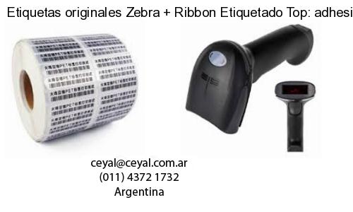 Etiquetas originales Zebra   Ribbon Etiquetado Top: adhesivo   ribbo