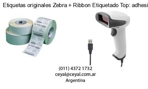 Etiquetas originales Zebra Ribbon Etiquetado Top: adhesivo ribbo