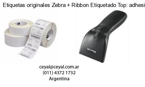 Etiquetas originales Zebra   Ribbon Etiquetado Top: adhesivo   ribbo