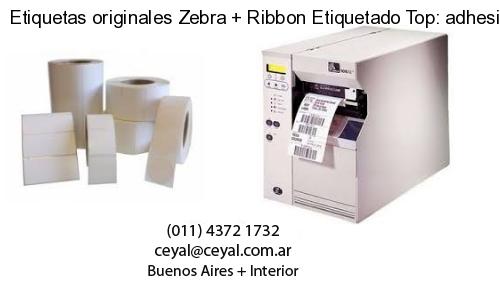 Etiquetas originales Zebra   Ribbon Etiquetado Top: adhesivo   ribbo