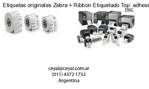 Etiquetas originales Zebra   Ribbon Etiquetado Top: adhesivo   ribbo