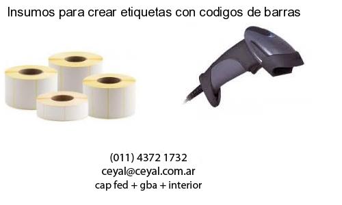 Insumos para crear etiquetas con codigos de barras
