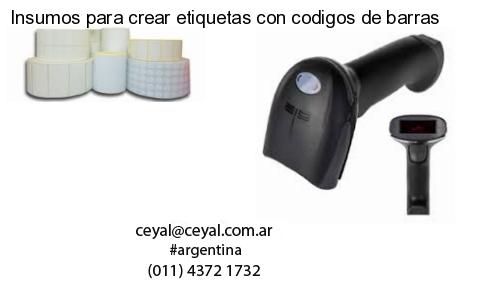 Insumos para crear etiquetas con codigos de barras