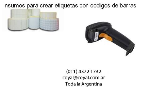 Insumos para crear etiquetas con codigos de barras