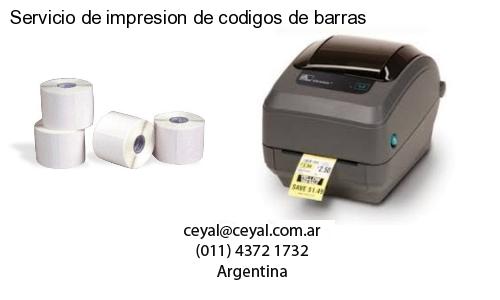 Servicio de impresion de codigos de barras