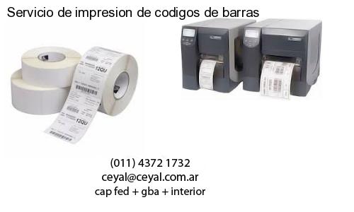 Servicio de impresion de codigos de barras