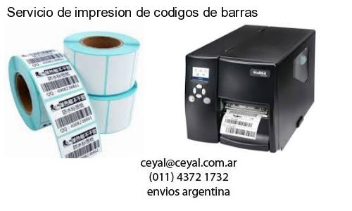 Servicio de impresion de codigos de barras