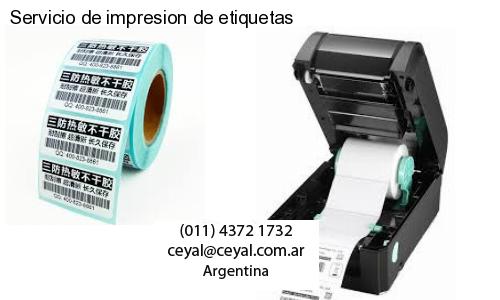 Servicio de impresion de etiquetas