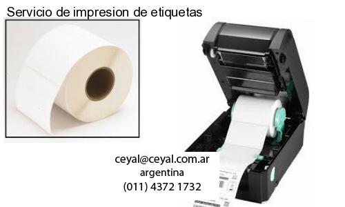 Servicio de impresion de etiquetas