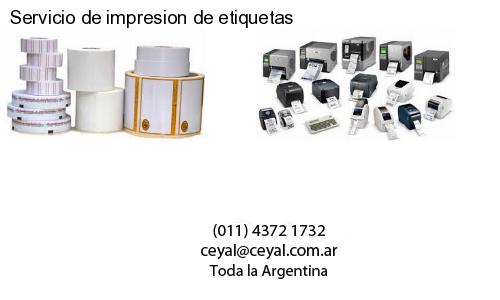 Servicio de impresion de etiquetas